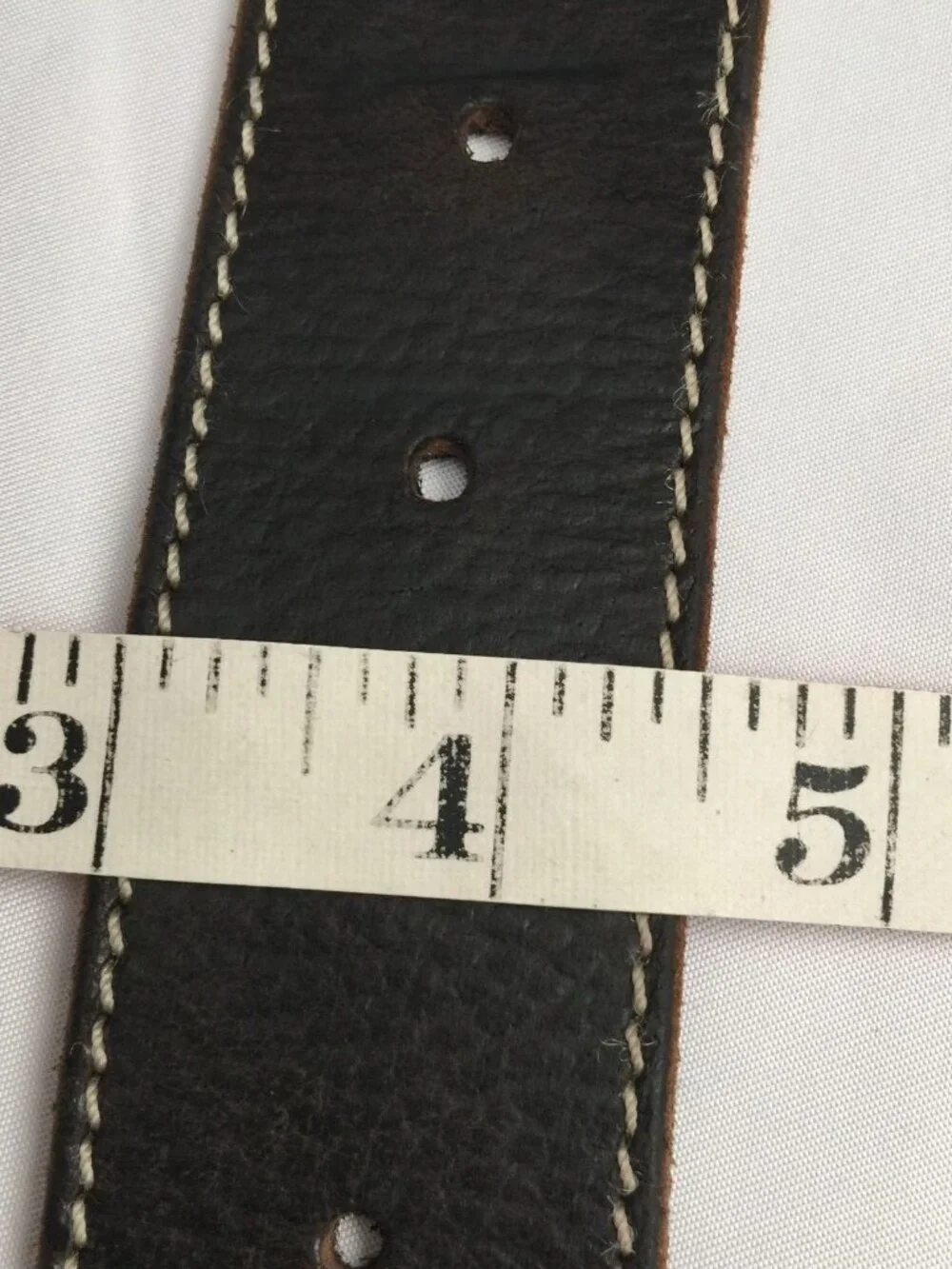 TIMBERLAND LEATHER BELT MENS 34 DARK BROWN 42.25